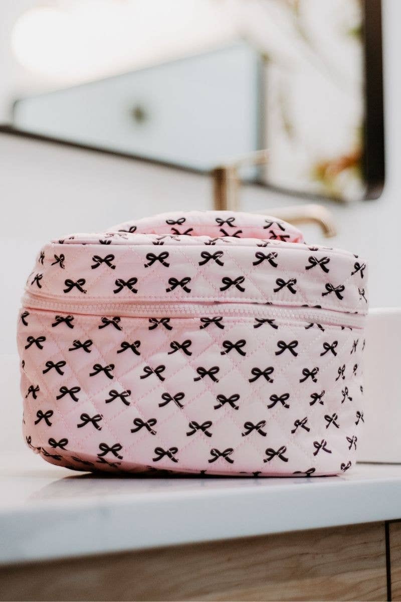 Mini Black Bows Cosmetic Bag for Makeup