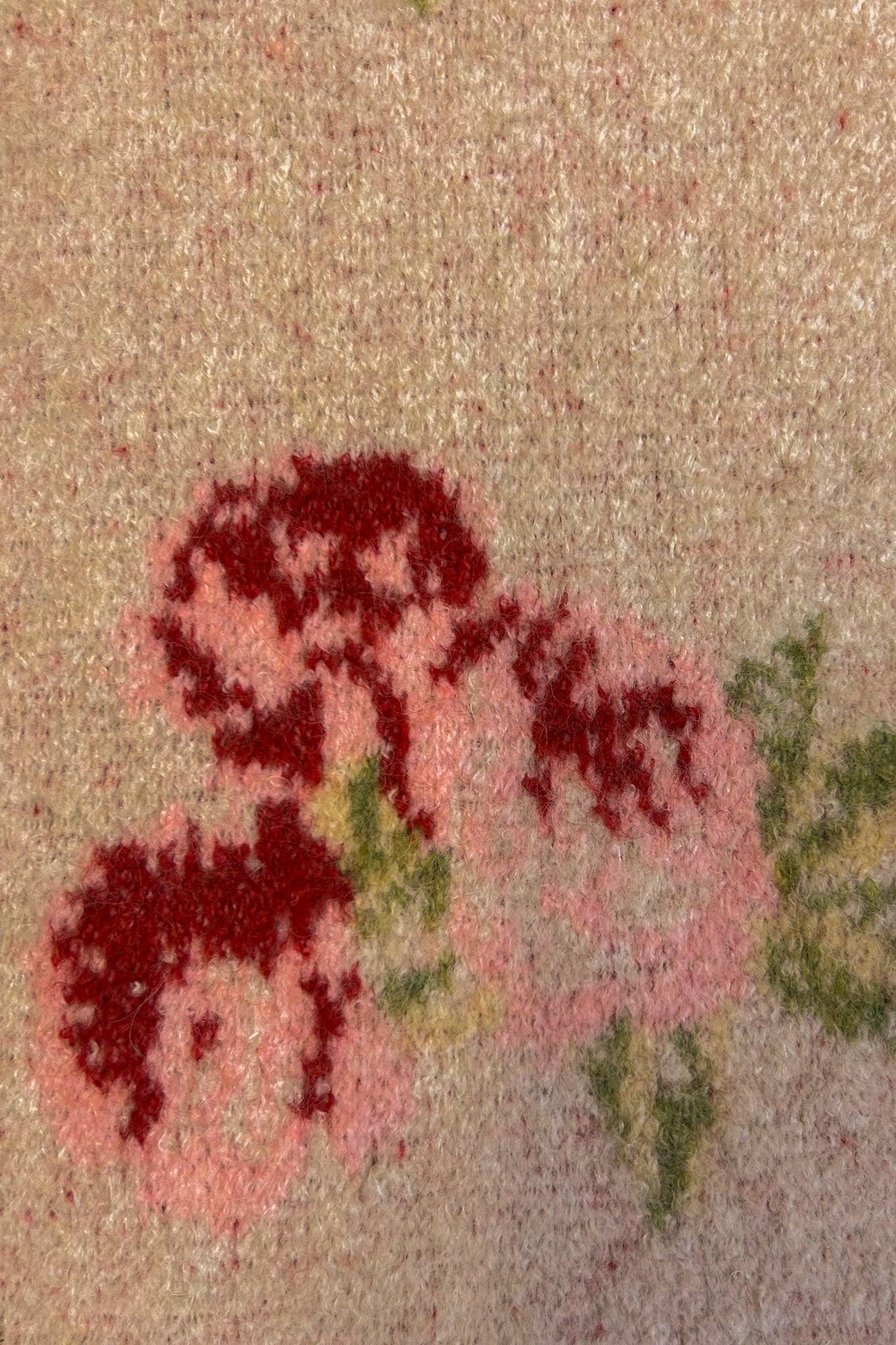 12W3475N-Printed Soft Knit Sweater Cardigan