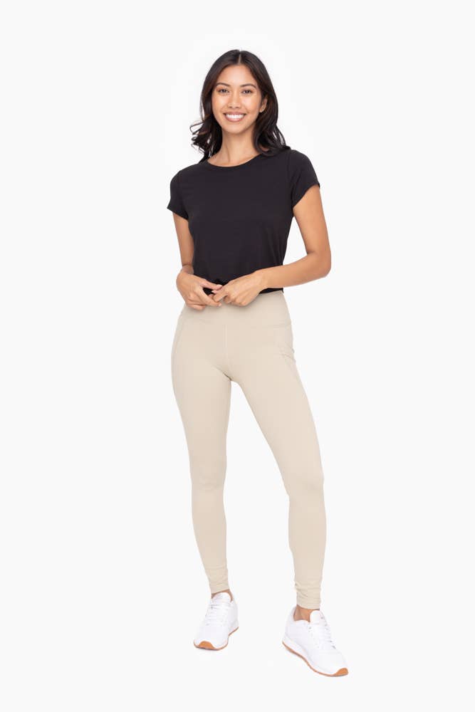 Tapered Band Essential Solid Highwaist Leggings