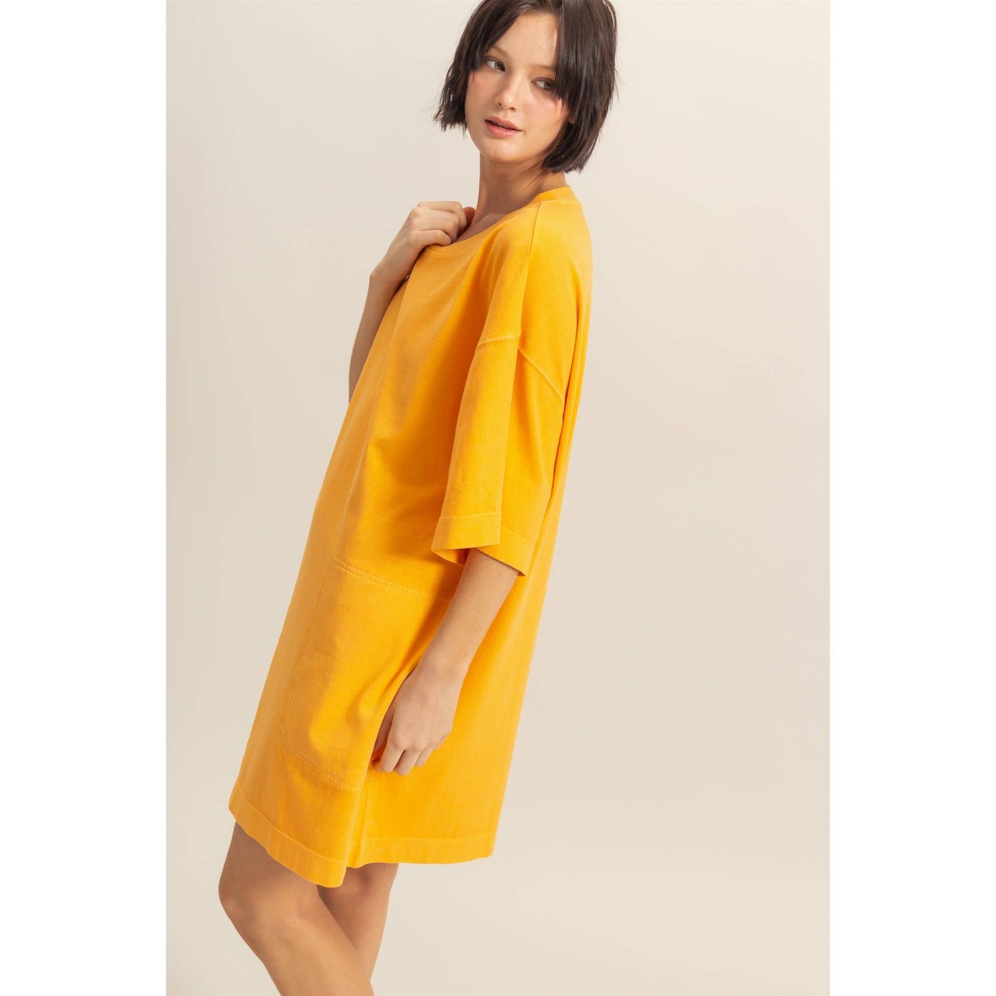 Short Sleeve Relaxed Fit T-Shirt Mini Dress