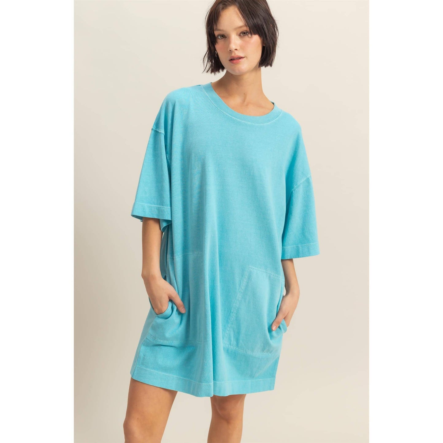 Short Sleeve Relaxed Fit T-Shirt Mini Dress