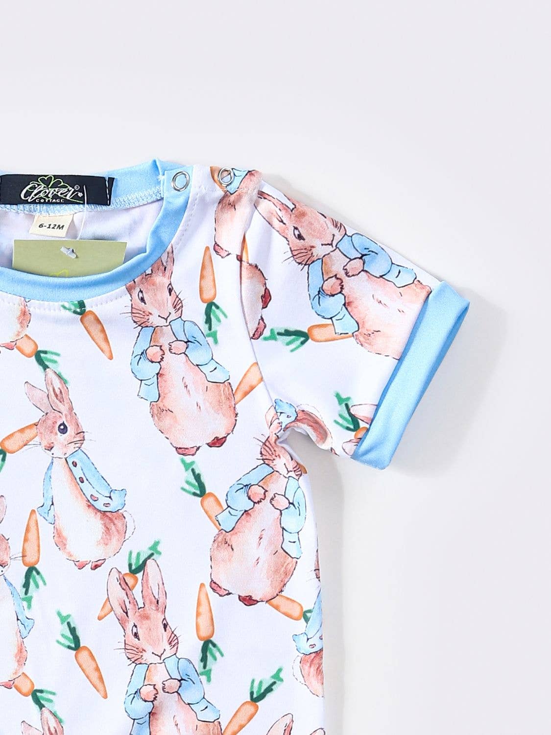 Blue Rabbit Boy Romper