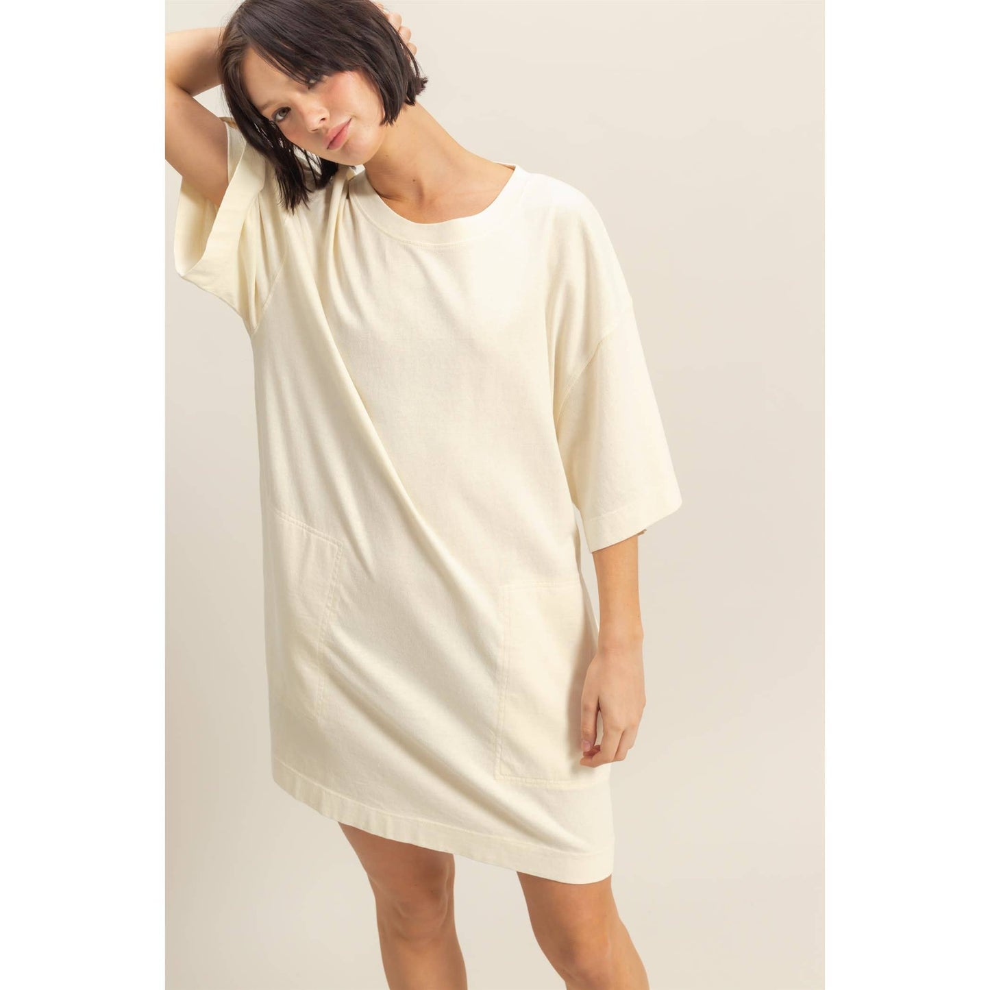 Short Sleeve Relaxed Fit T-Shirt Mini Dress