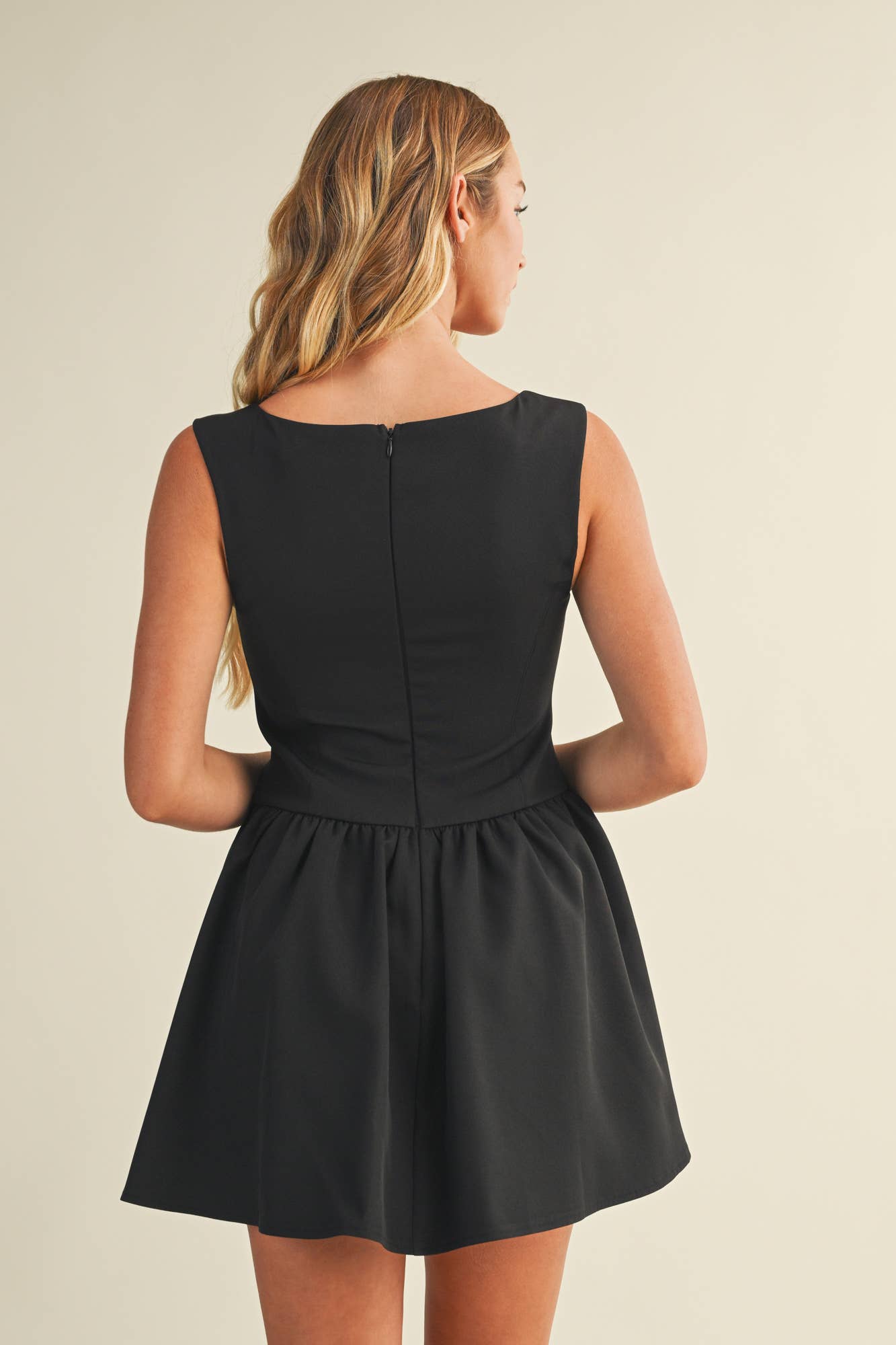 SQUARE NECK CORSET DRESS
