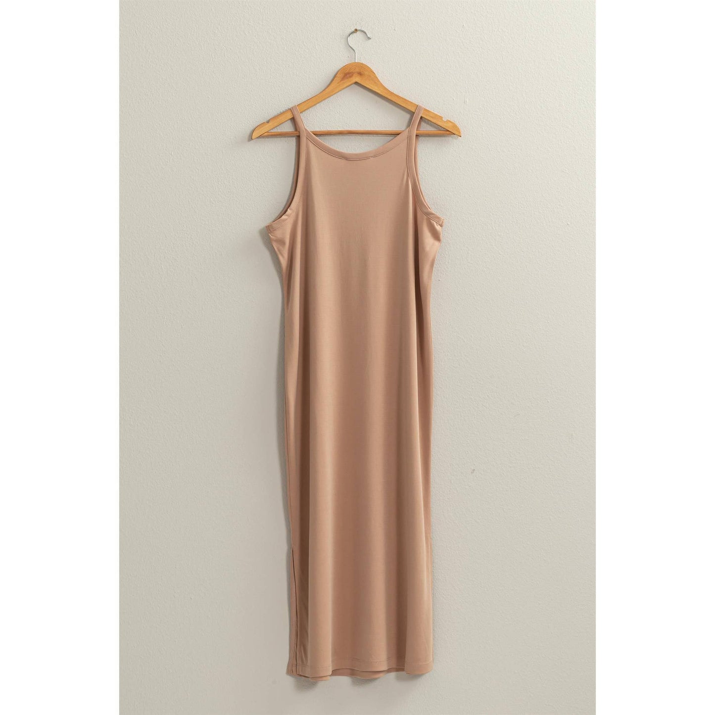DZ24C269-Soft V-Neck Midi Dress