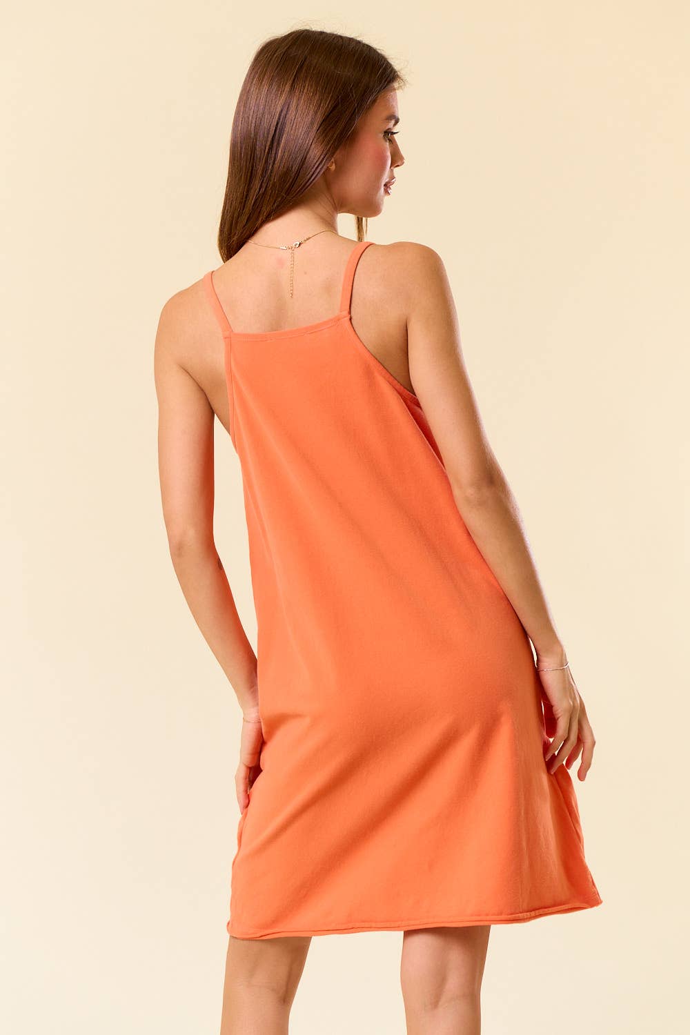 Vintage Washed Scoop Neck Mini Dress - 27745D