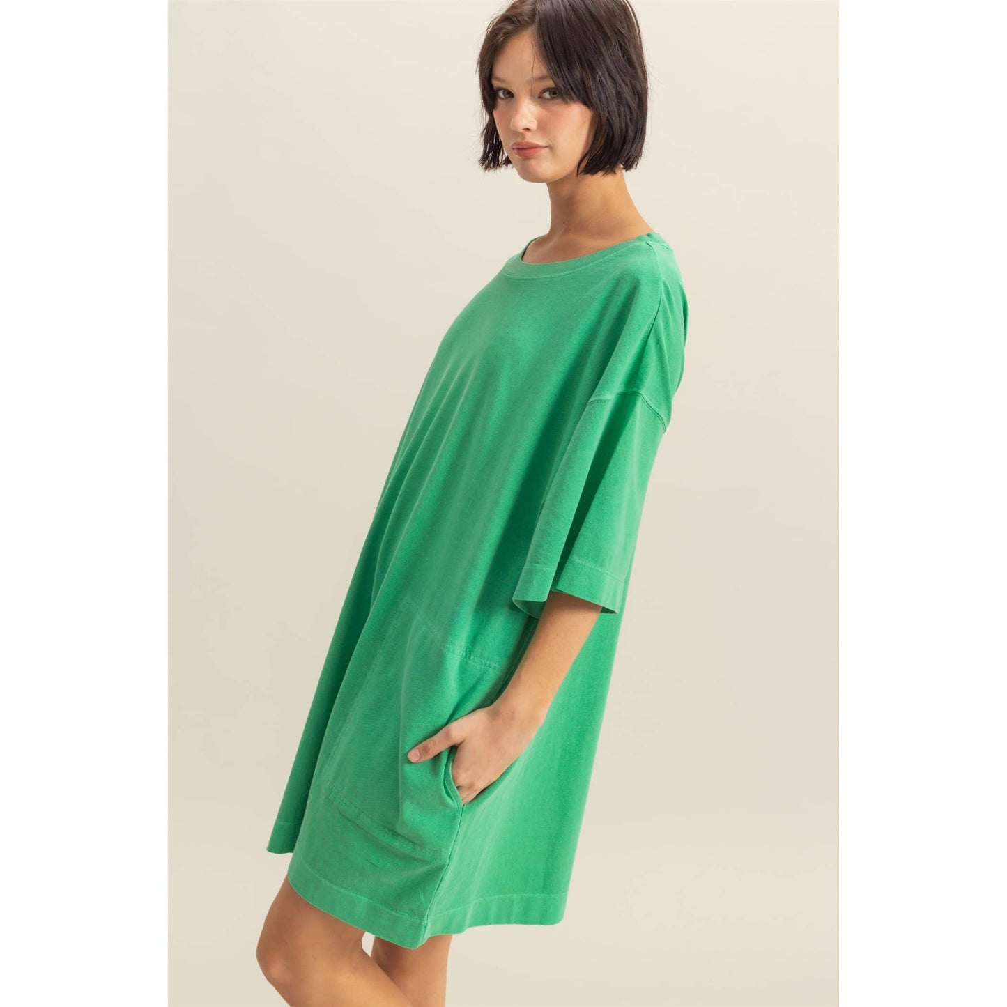 Short Sleeve Relaxed Fit T-Shirt Mini Dress