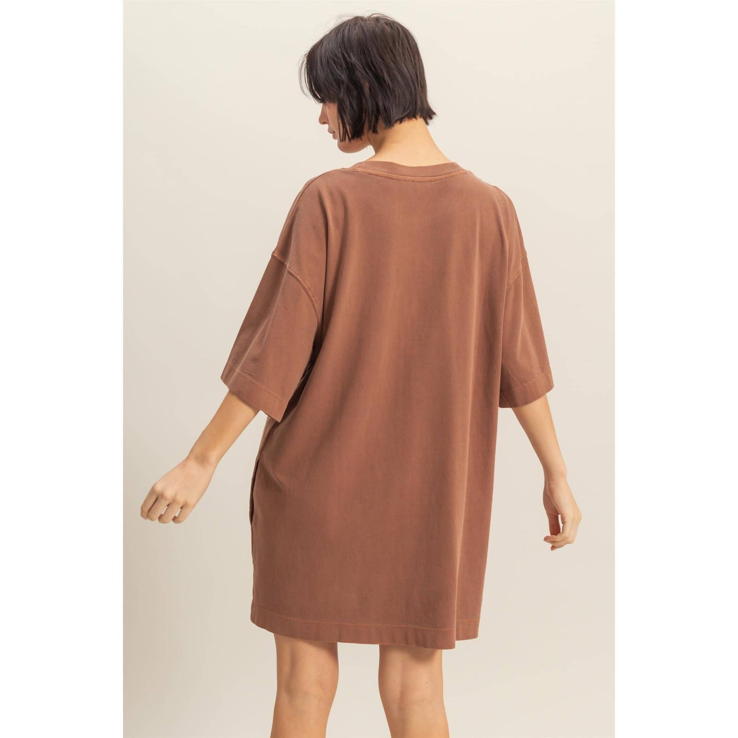 Short Sleeve Relaxed Fit T-Shirt Mini Dress