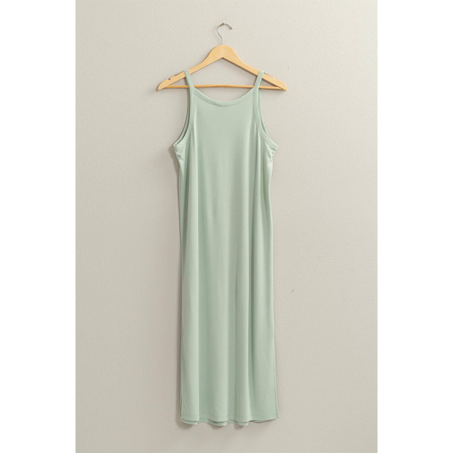 DZ24C269-Soft V-Neck Midi Dress