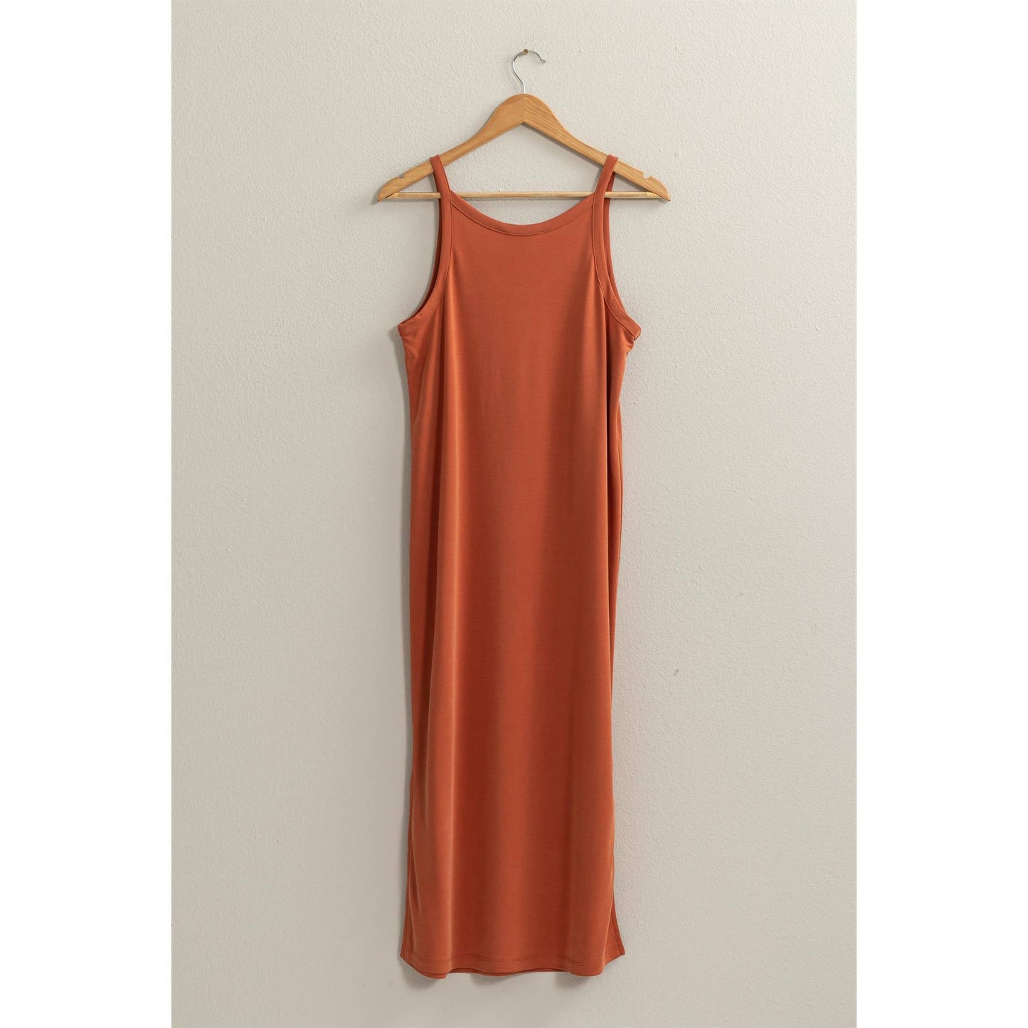 DZ24C269-Soft V-Neck Midi Dress