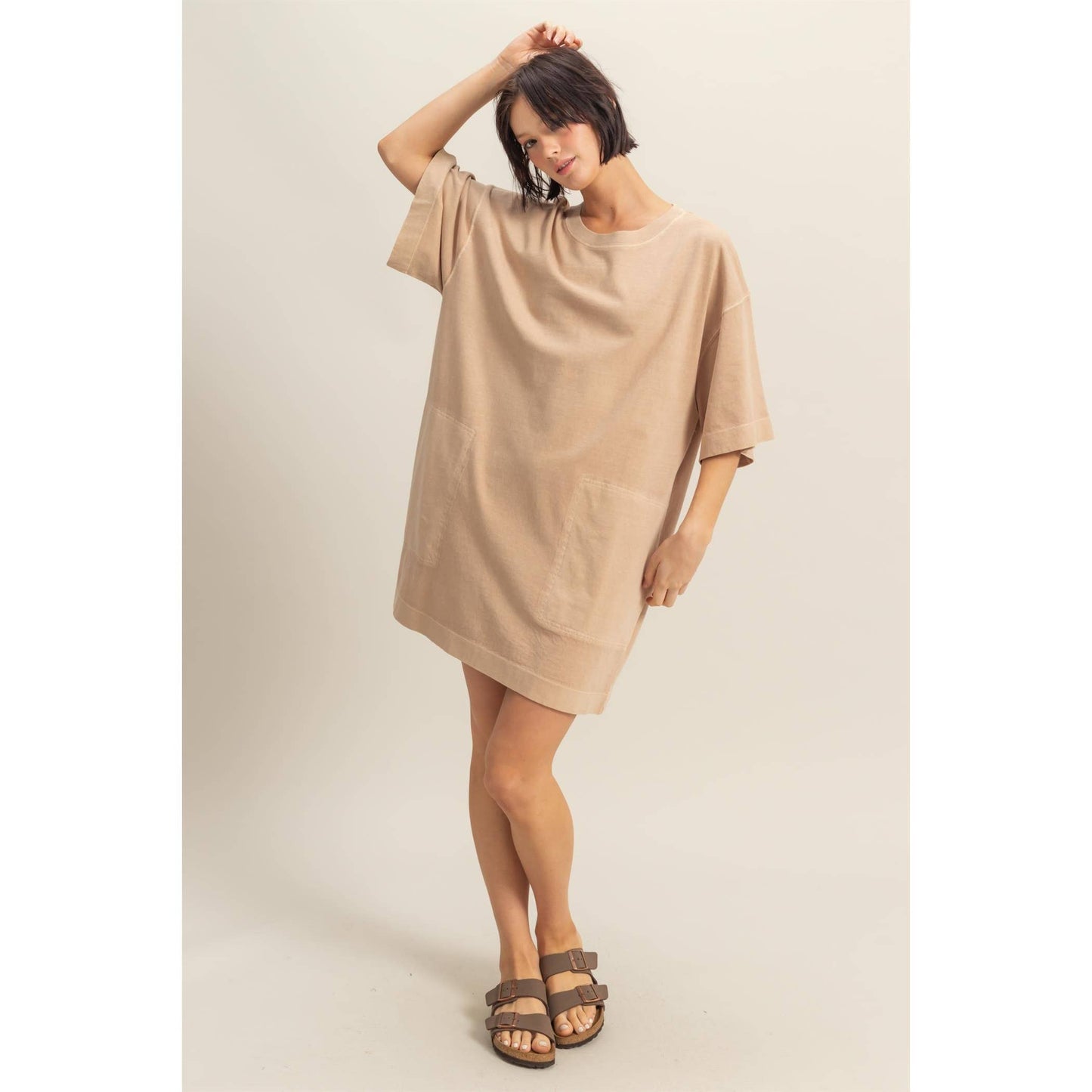 Short Sleeve Relaxed Fit T-Shirt Mini Dress