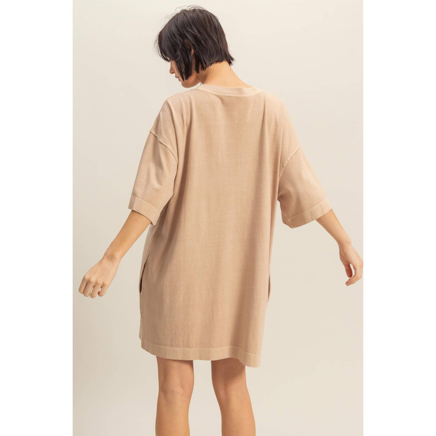 Short Sleeve Relaxed Fit T-Shirt Mini Dress