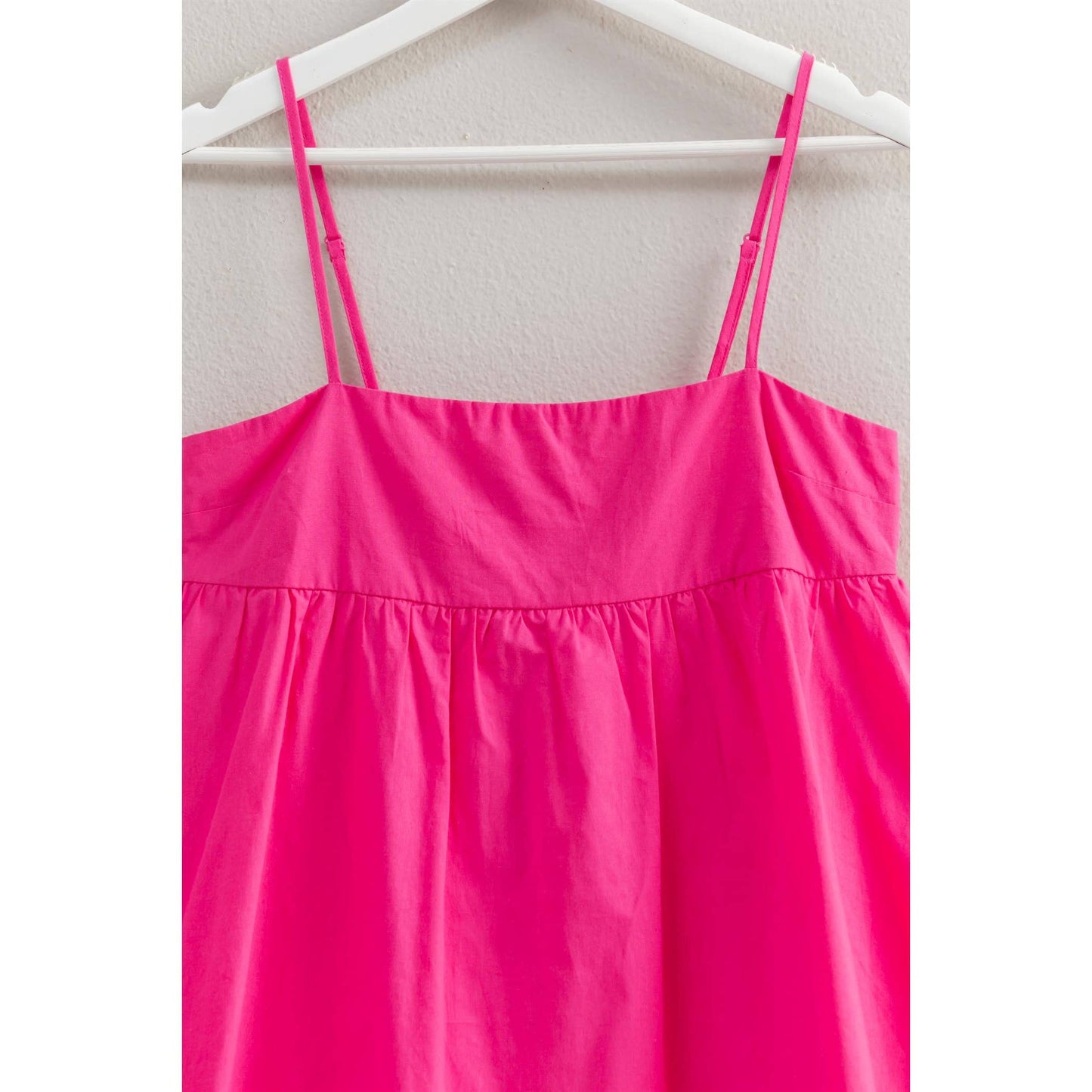 Poplin Spaghetti Straps Flowy Romper Dress