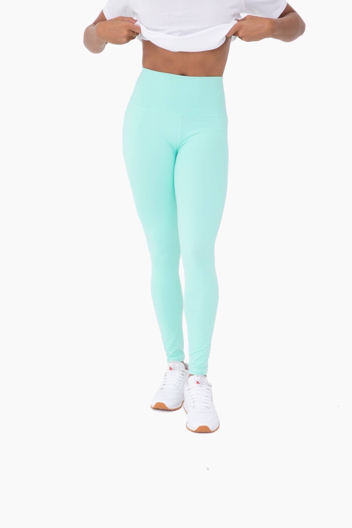 Tapered Band Essential Solid Highwaist Leggings