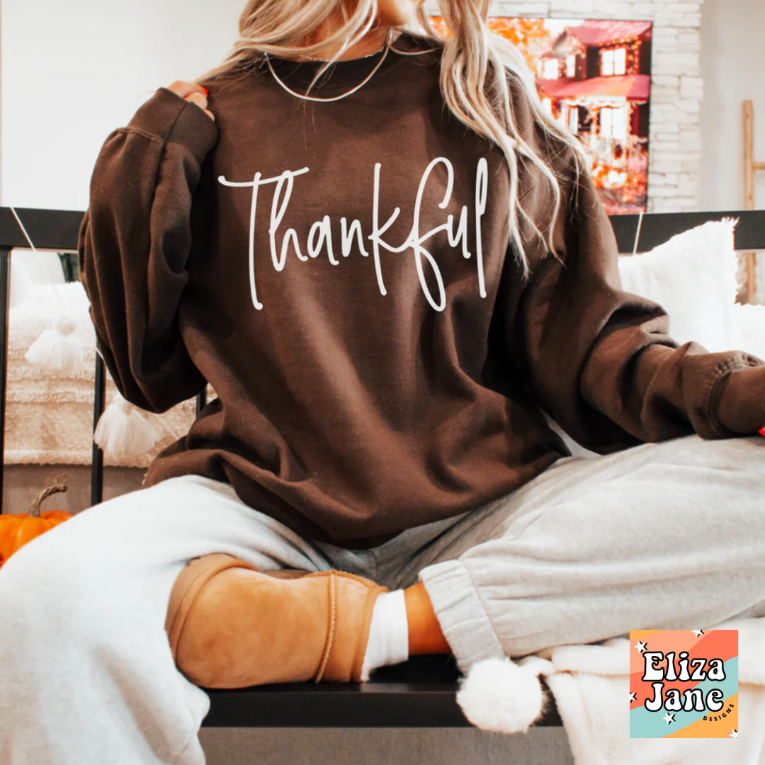 Thankful Fall Graphic Tee Sweatshirt