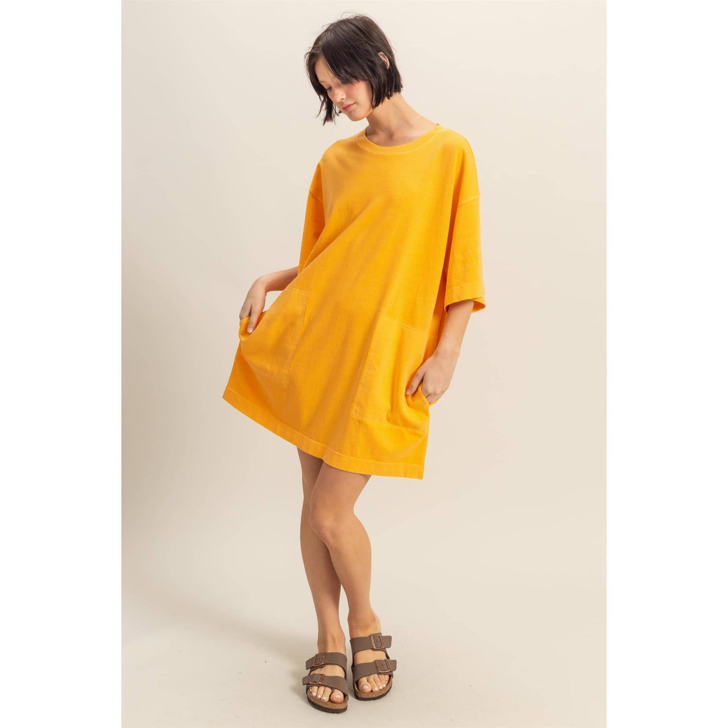 Short Sleeve Relaxed Fit T-Shirt Mini Dress