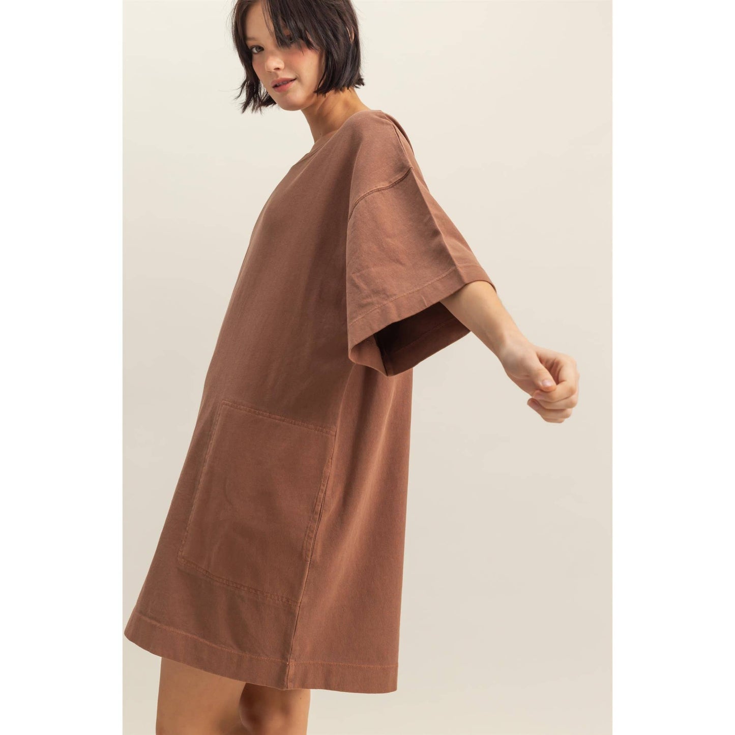 Short Sleeve Relaxed Fit T-Shirt Mini Dress