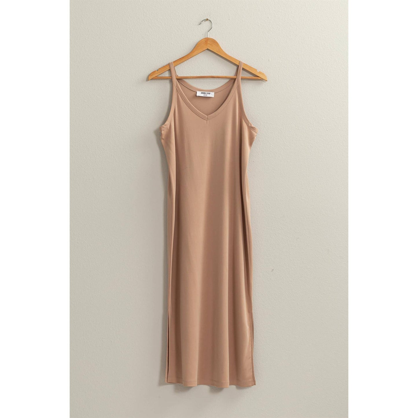 DZ24C269-Soft V-Neck Midi Dress