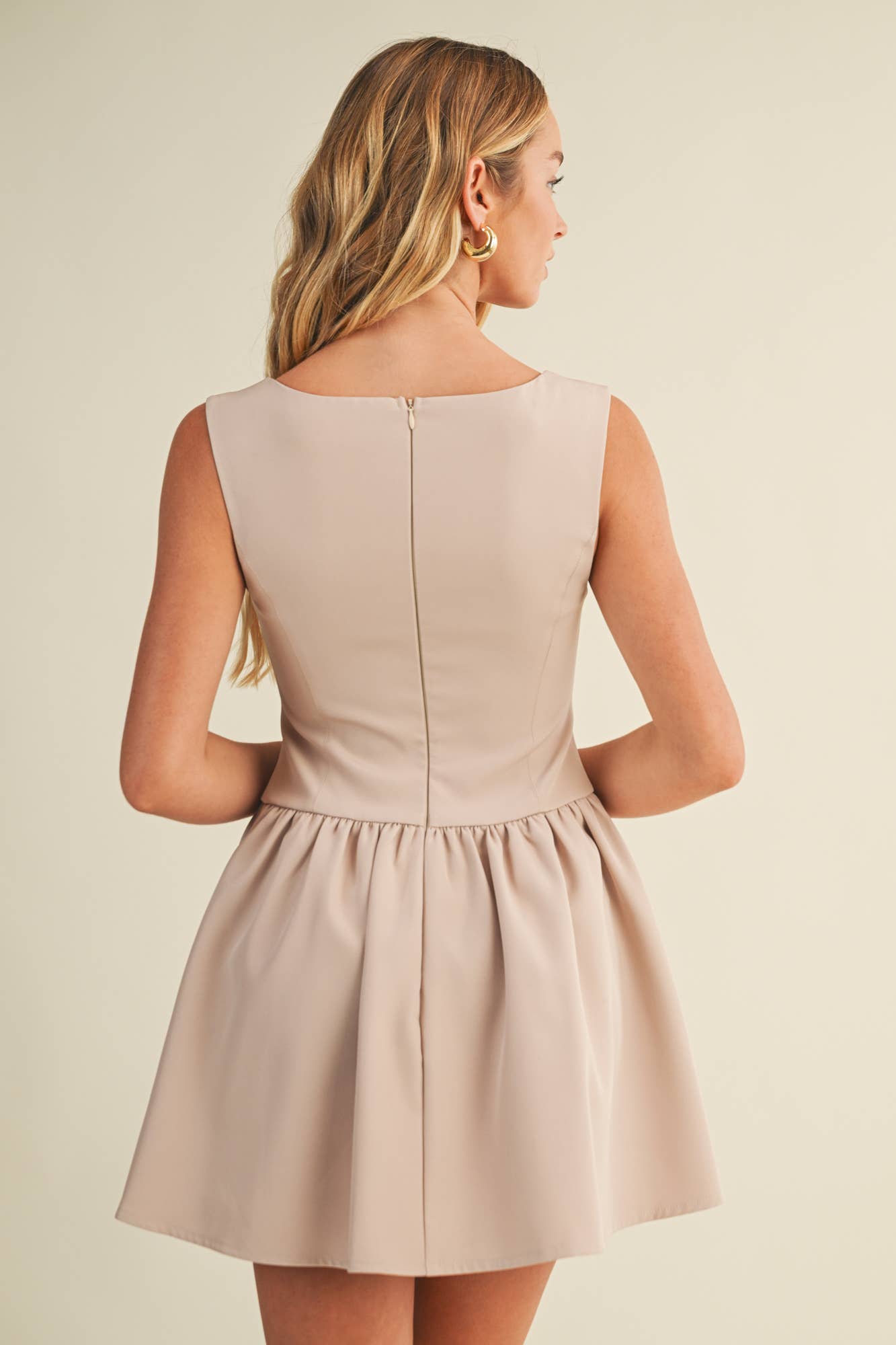SQUARE NECK CORSET DRESS