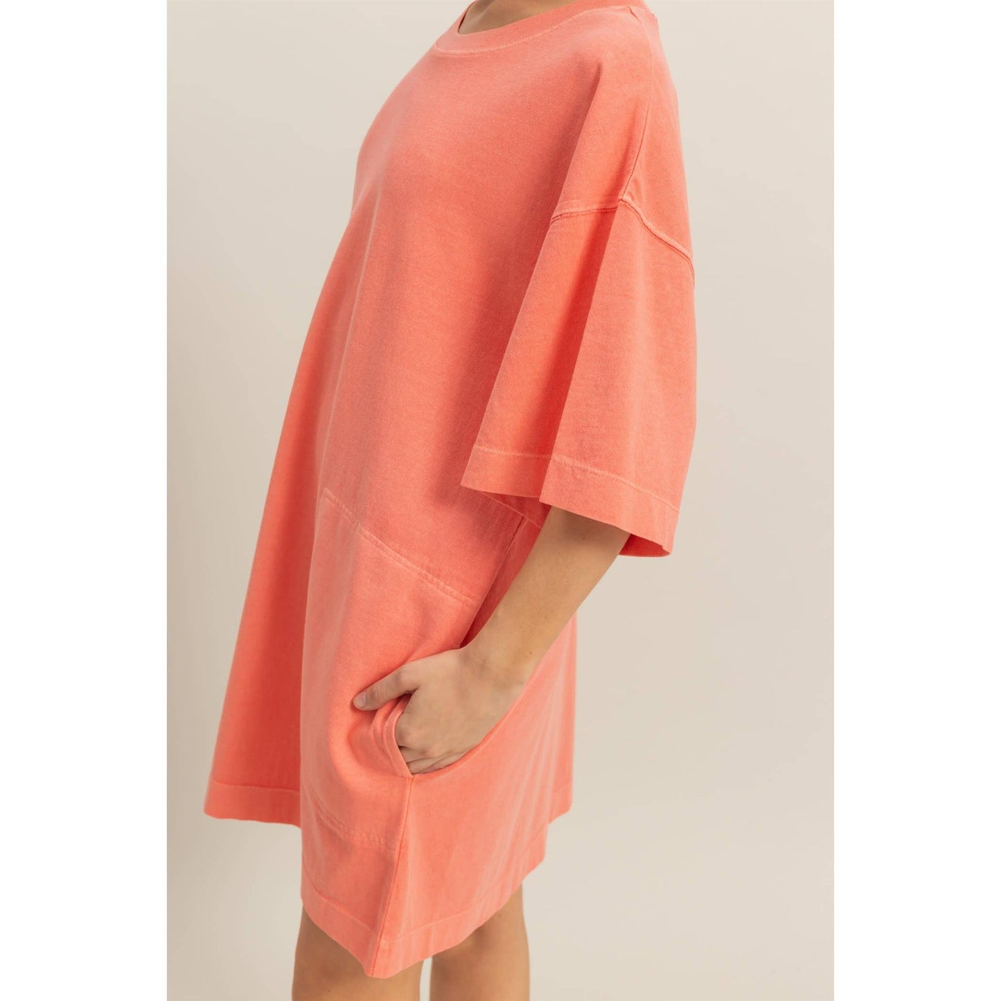 Short Sleeve Relaxed Fit T-Shirt Mini Dress