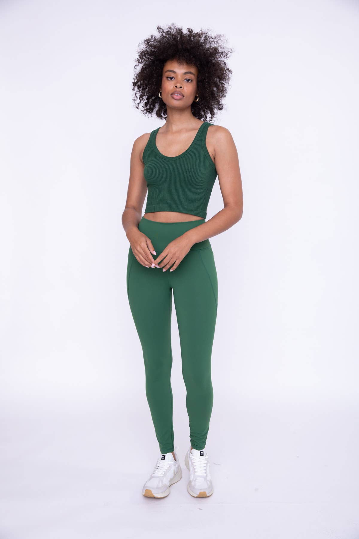 Tapered Band Essential Solid Highwaist Leggings