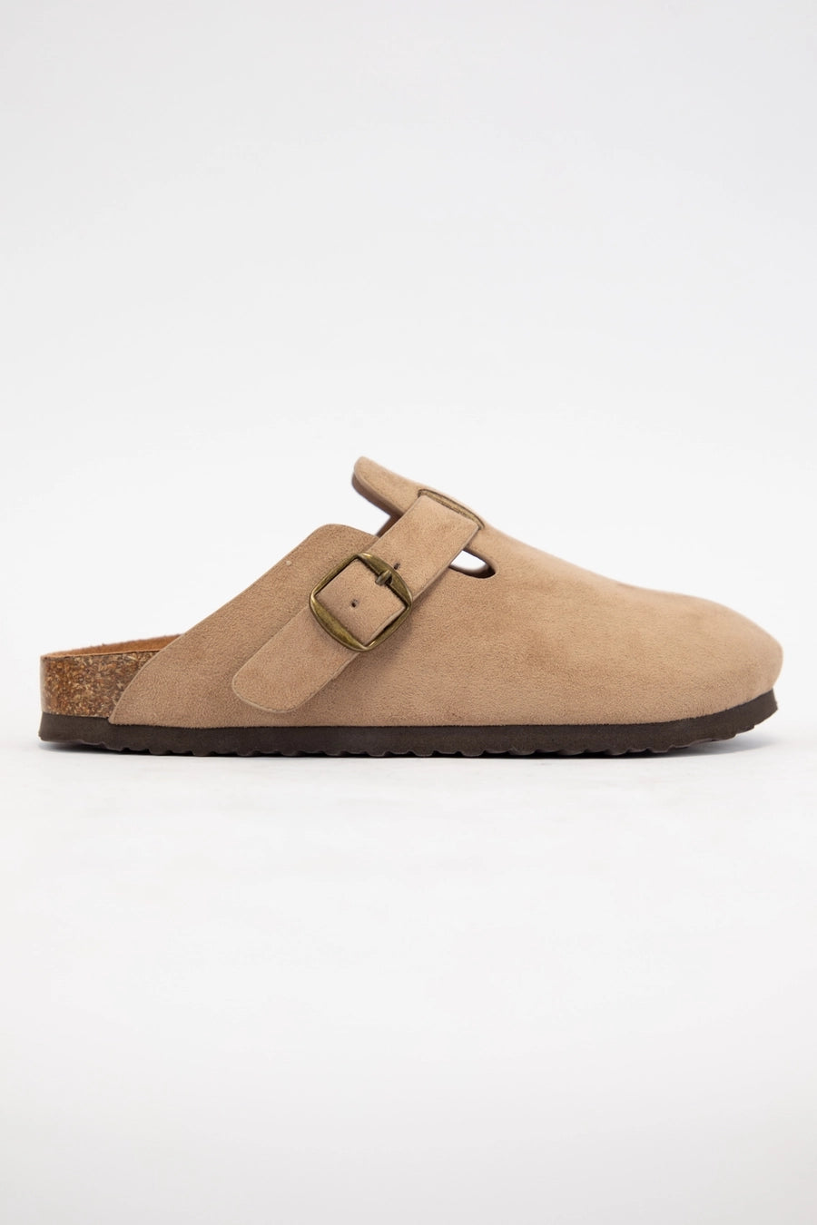 REGIS ROUND TOE CLOG SANDALS WITH BUCKLE DETAIL