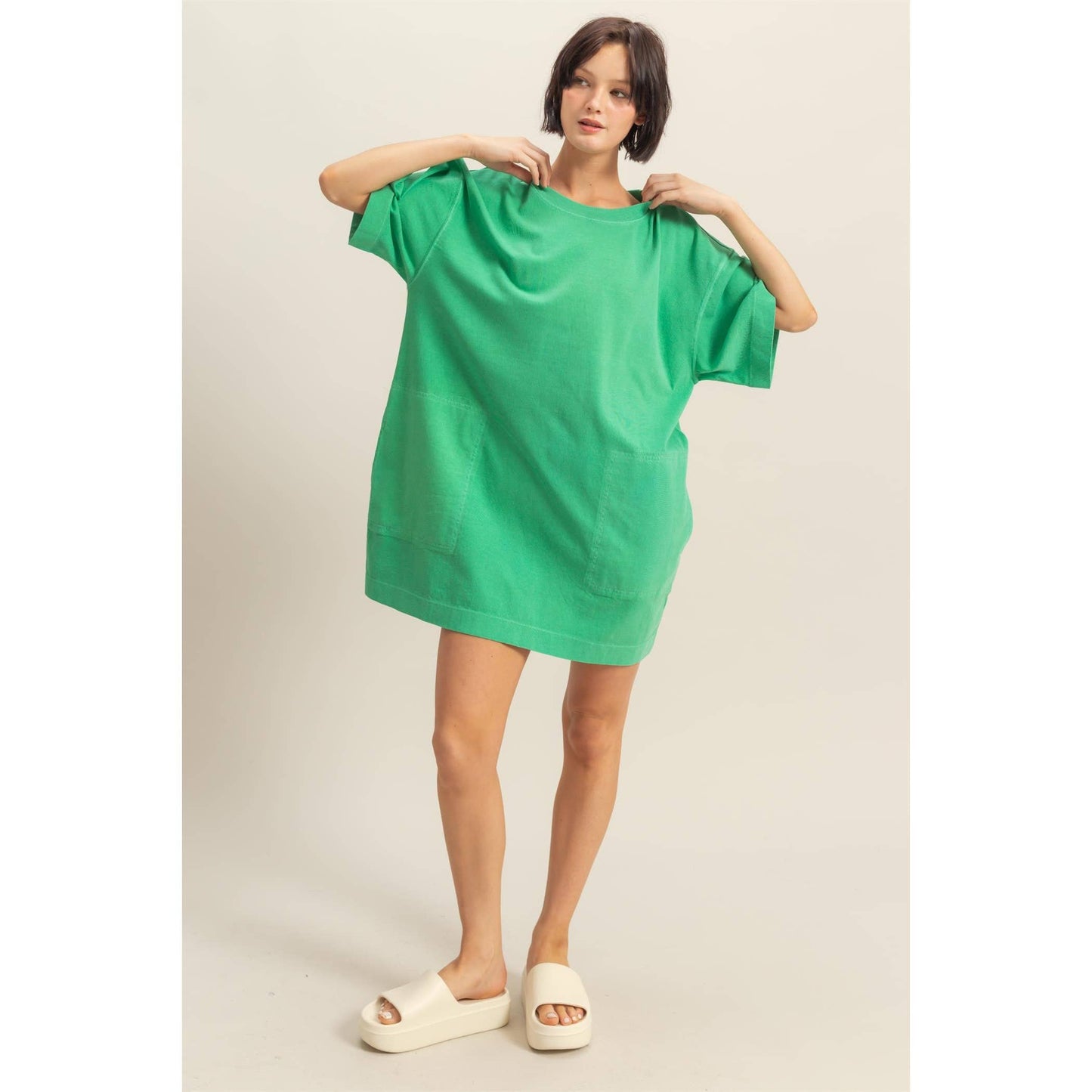Short Sleeve Relaxed Fit T-Shirt Mini Dress