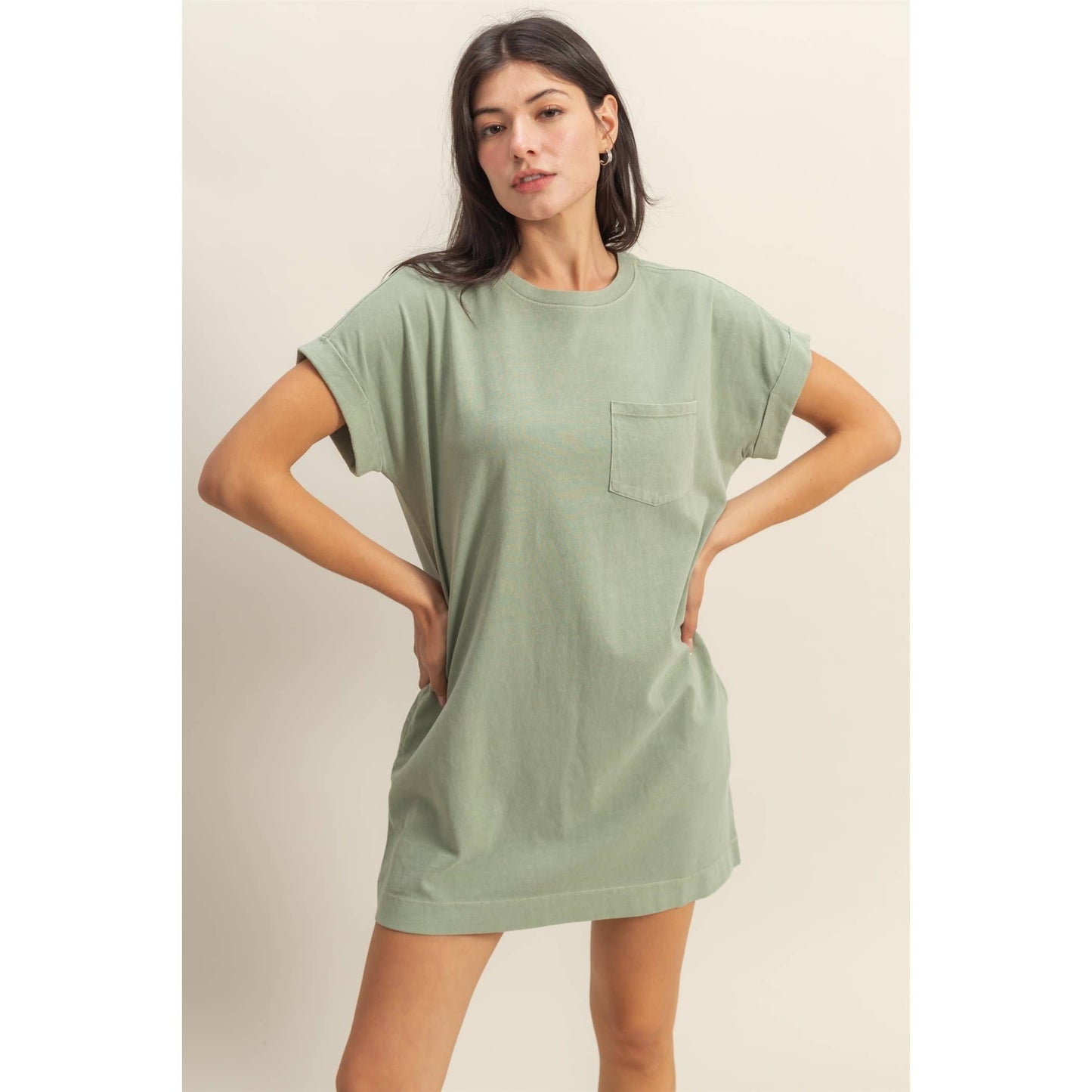 T Shirt Dress Sage