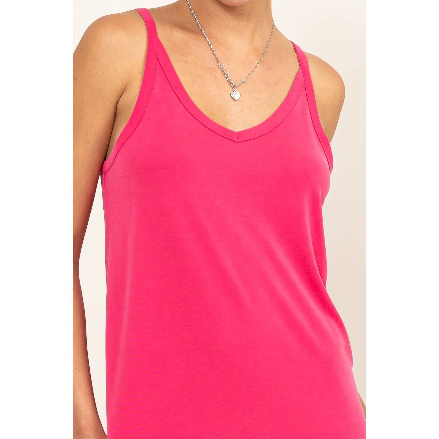 DZ24C269-Soft V-Neck Midi Dress