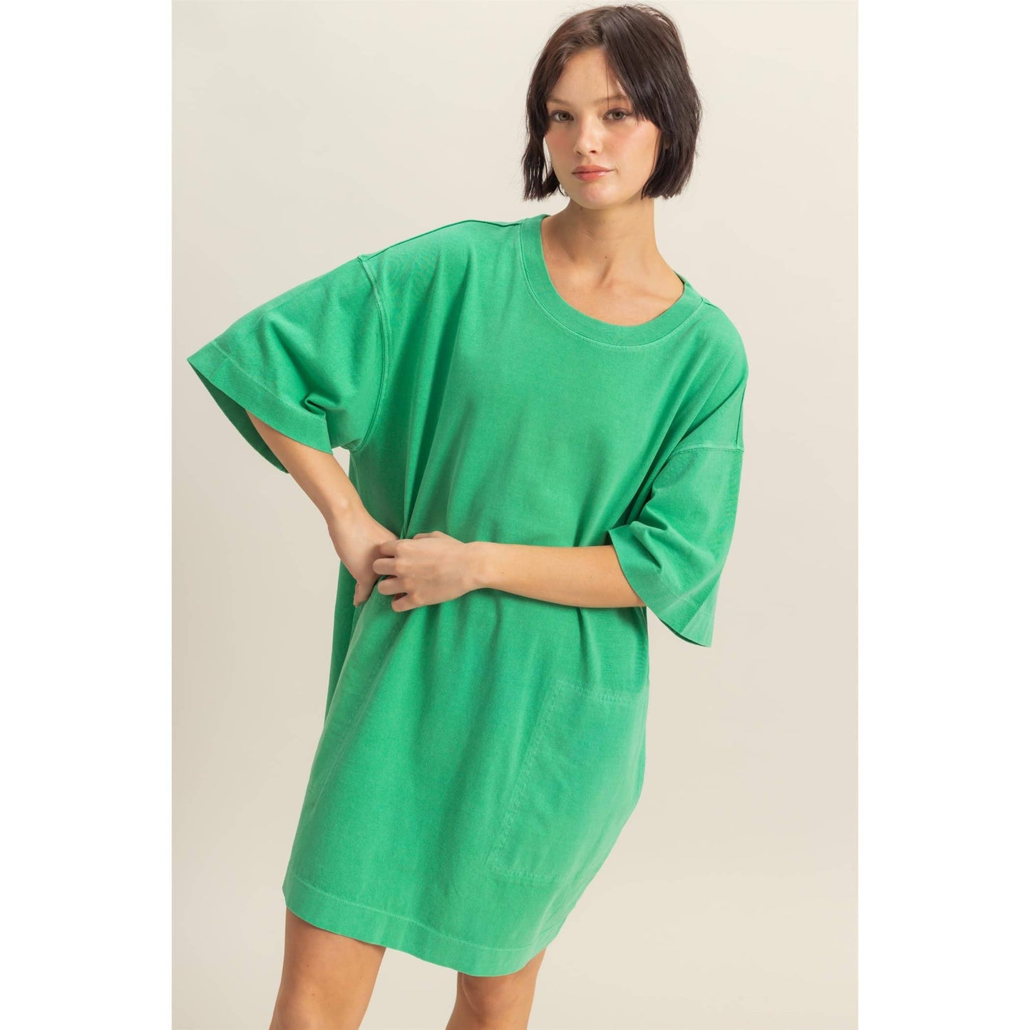 Short Sleeve Relaxed Fit T-Shirt Mini Dress