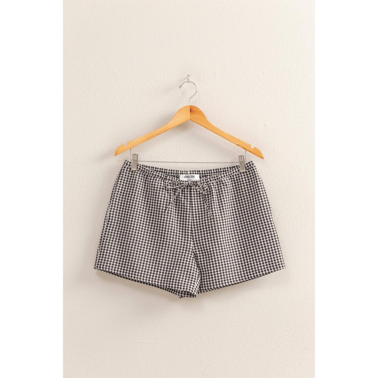 DZ25A957-Gingham Pattern Relaxed Fit Shorts