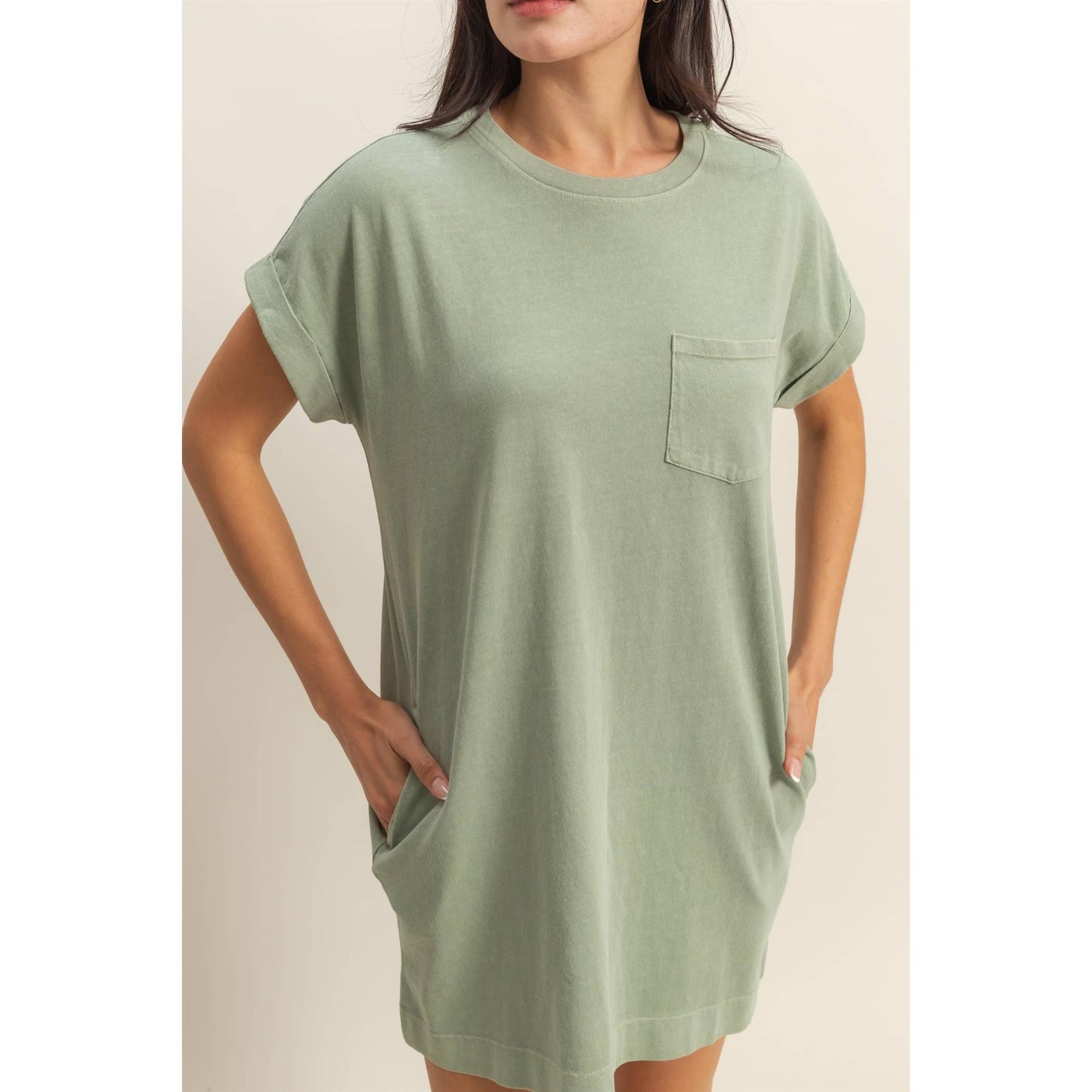 T Shirt Dress Sage