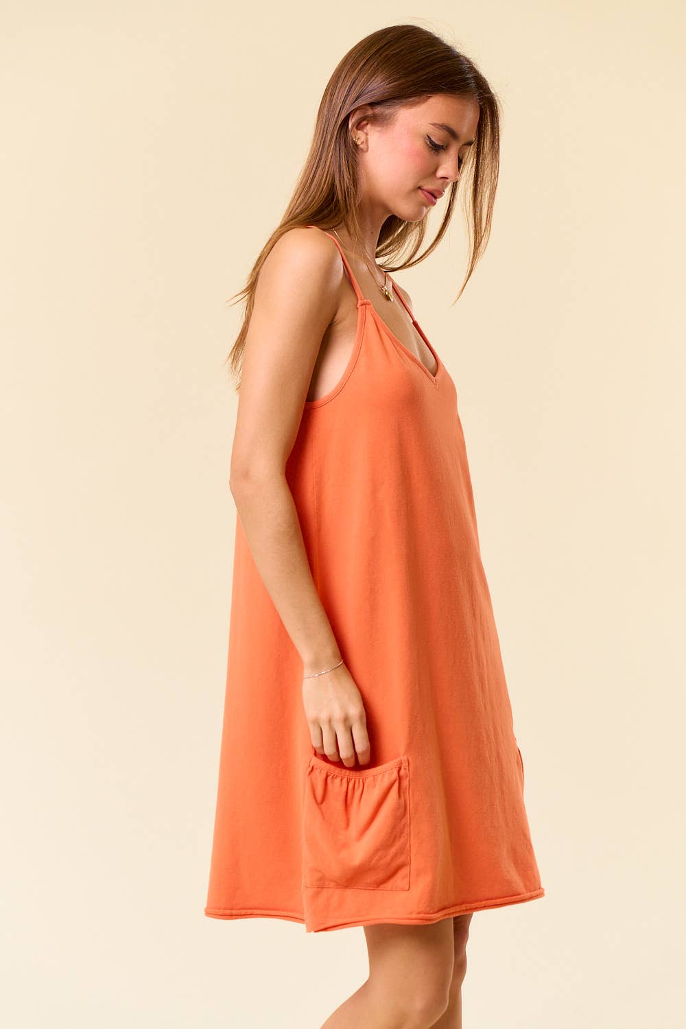 Vintage Washed Scoop Neck Mini Dress - 27745D