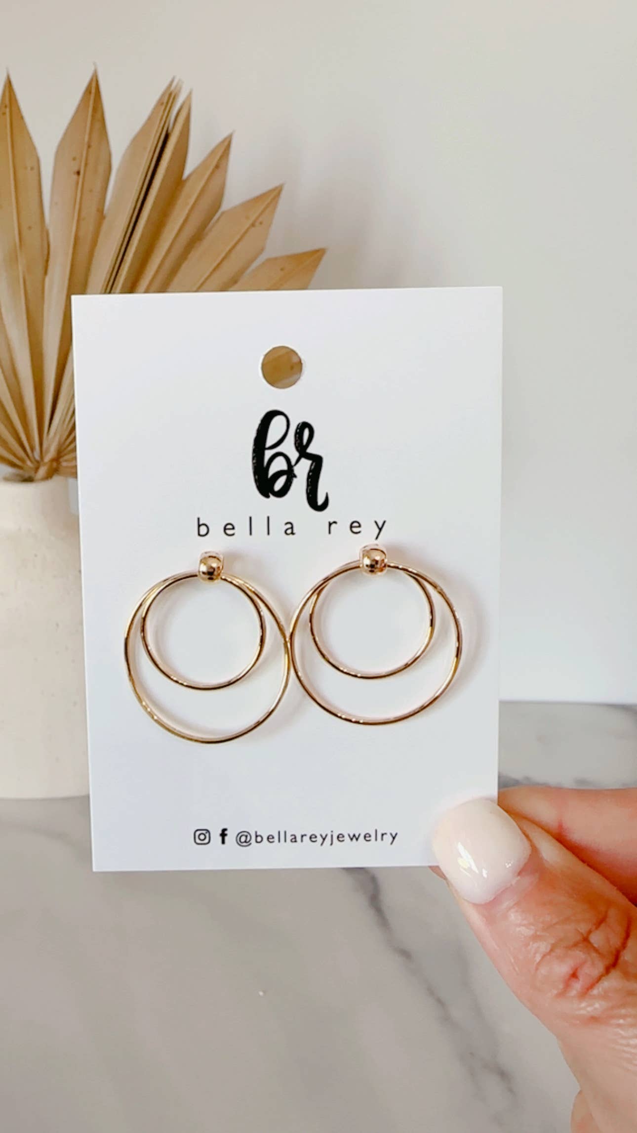 Scottie gold plated hoop studs-hypoallergenic-non tarnish