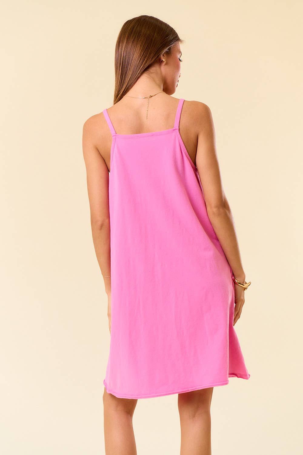 Vintage Washed Scoop Neck Mini Dress - 27745D