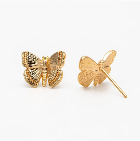 The Eva butterfly 18k gold plated stud earrings