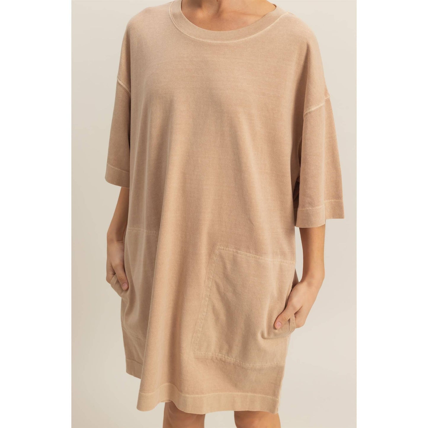 Short Sleeve Relaxed Fit T-Shirt Mini Dress