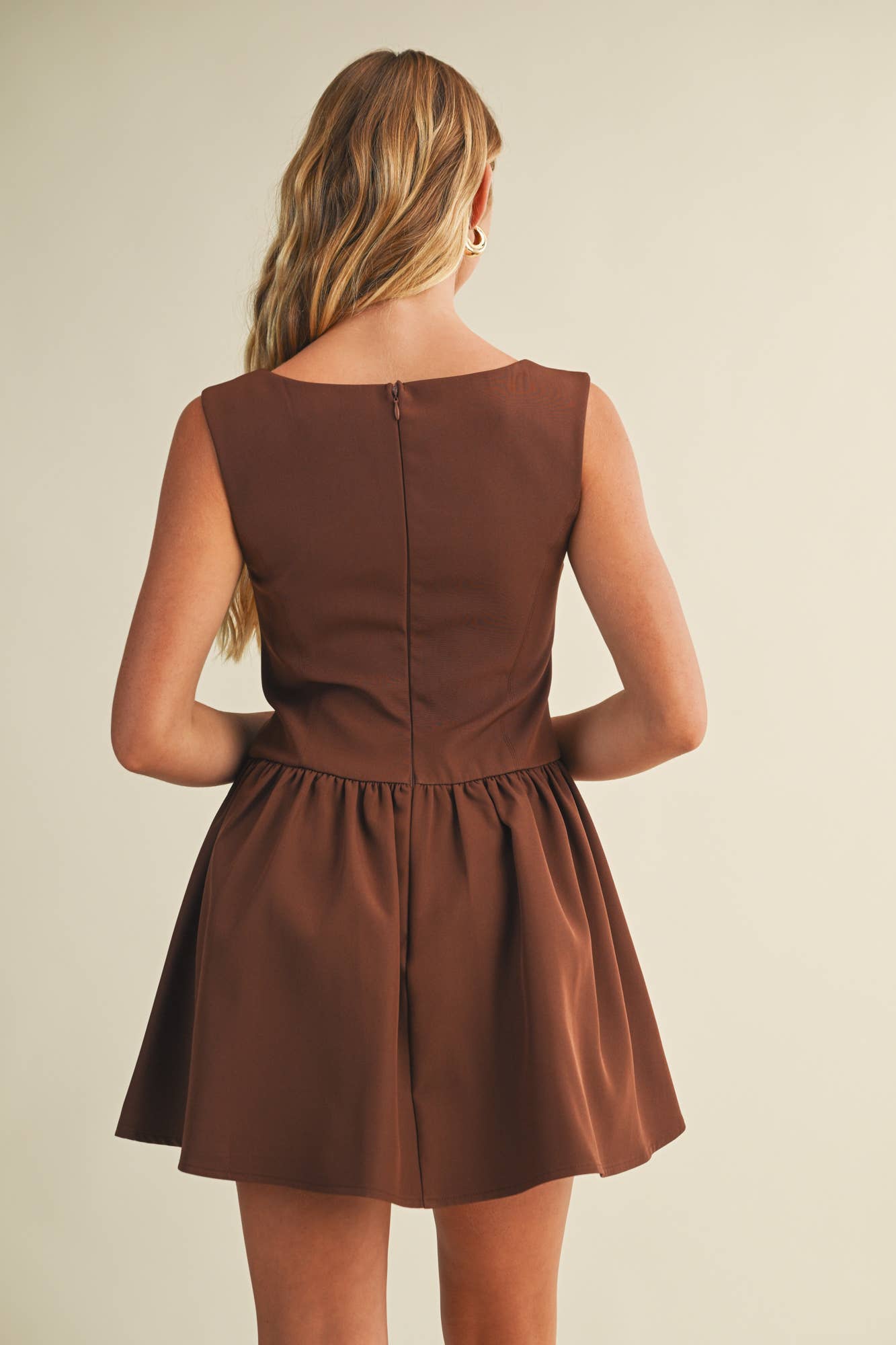 SQUARE NECK CORSET DRESS