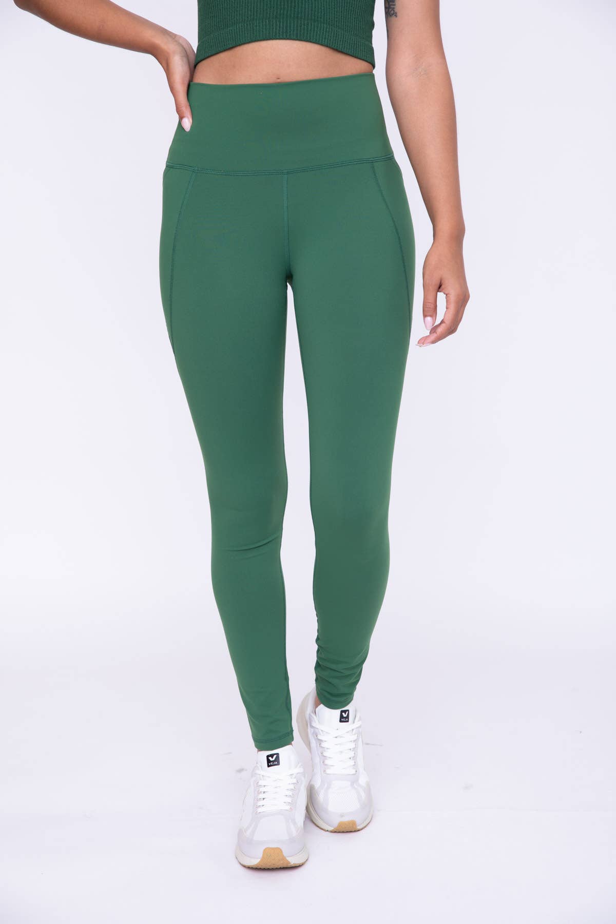Tapered Band Essential Solid Highwaist Leggings