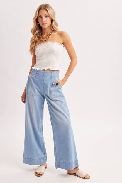 WIDE-LEG DENIM JEANS