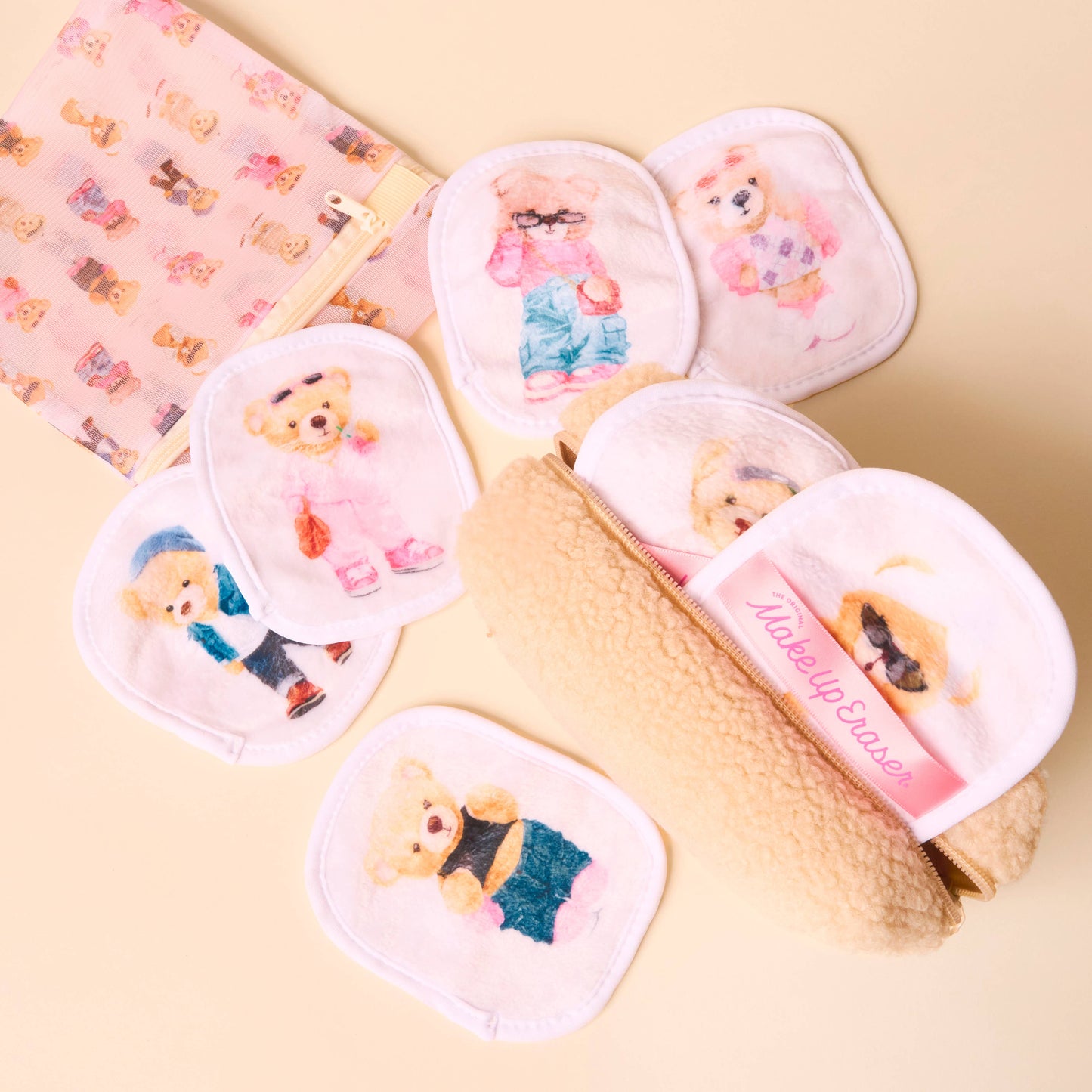 Teddy Bear 7-Day Gift Set & Plush Cosmetic Bag