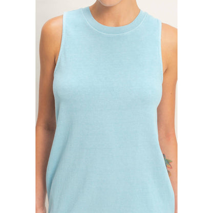 Pigment Dyed Sleeveless Mini Dres