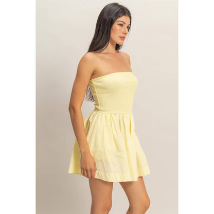 Strapless Flowy Mini Dress