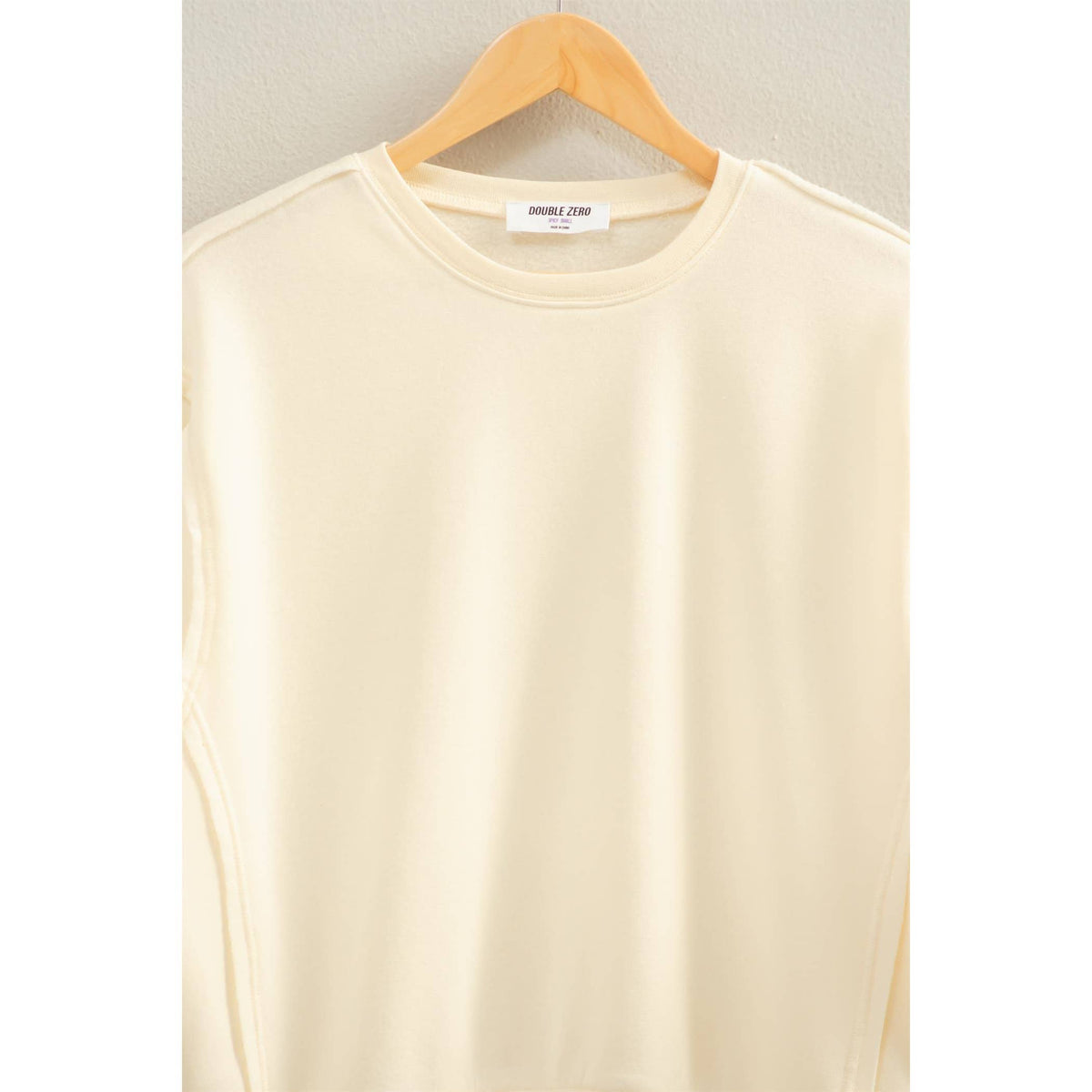 Raw Edge Detail Burnout Sweatshirt