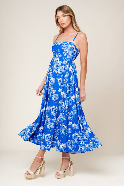 A printed woven midi dress - ID21887