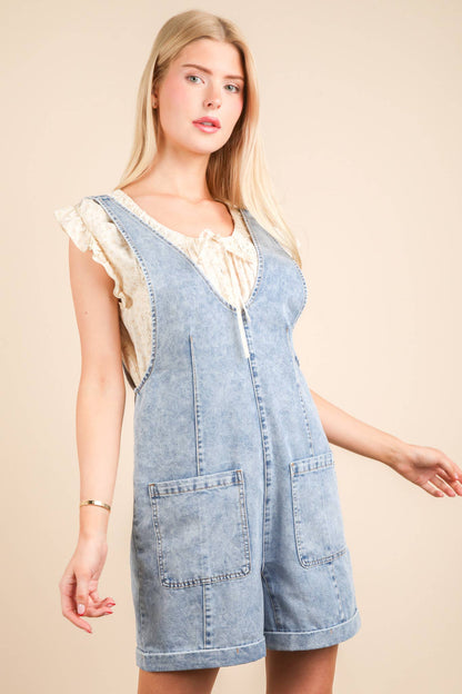 CARRIE DENIM ROMPER