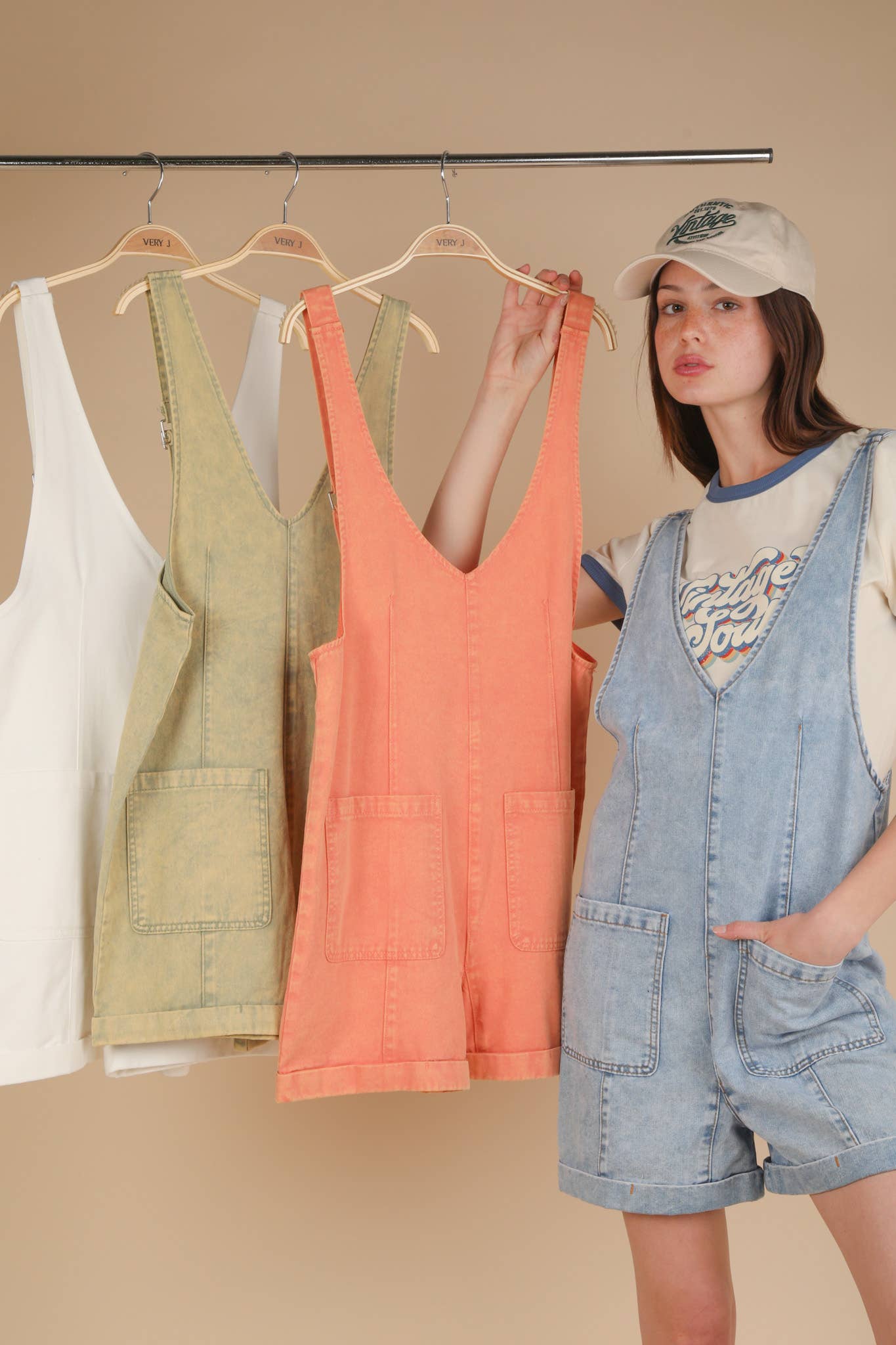 CARRIE DENIM ROMPER