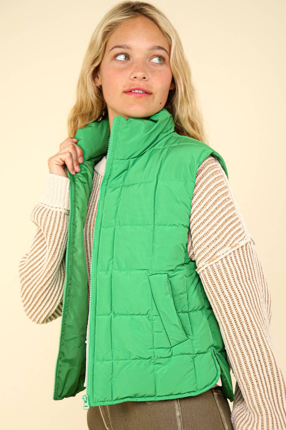 pink Puffer Padded Warm Vest