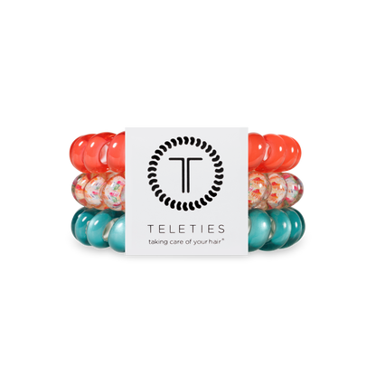 Spiral Hair Coils | Large | Coral Craze Hair Ties