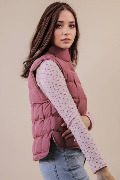 Solid & Leopard Puffer Padded Warm Vest